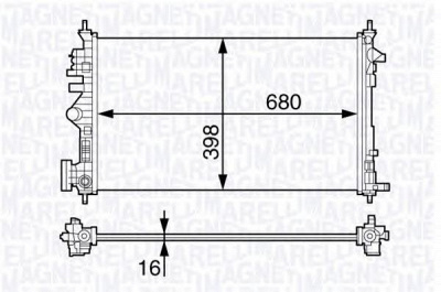 MAGNETI MARELLI 350213140700 -  Радиатор, охлаждение двигателя